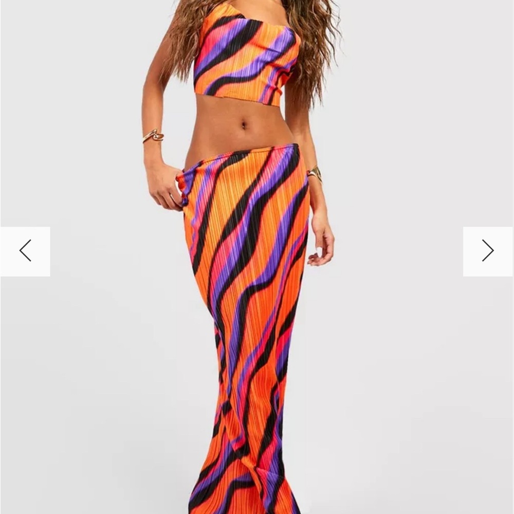 Boohoo Multicolor Striped Maxi Dress